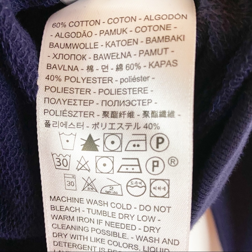 NEW Levi’s Basic Blue Cropped Sweatshirt XS - Picture 7 of 8